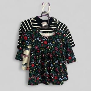 Hanna Andersson floral and pony print set of 2 dresses for baby girl 2024 styles